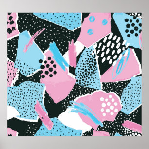 Poster Abstrato, Colagem Retroativa.