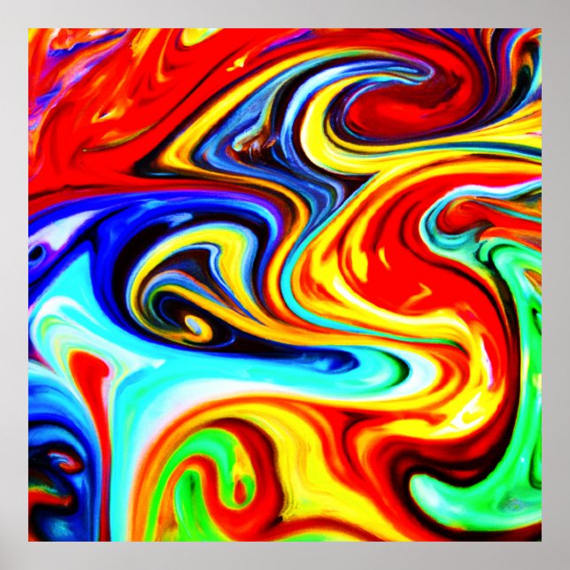 Poster Abstrato Color Symphony Design (Frente)