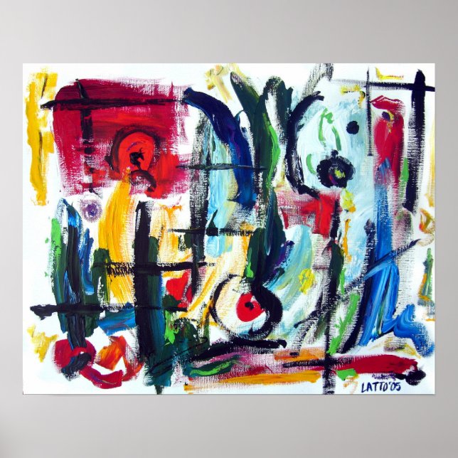 Pôster Abstrato Color Whimsy (Frente)