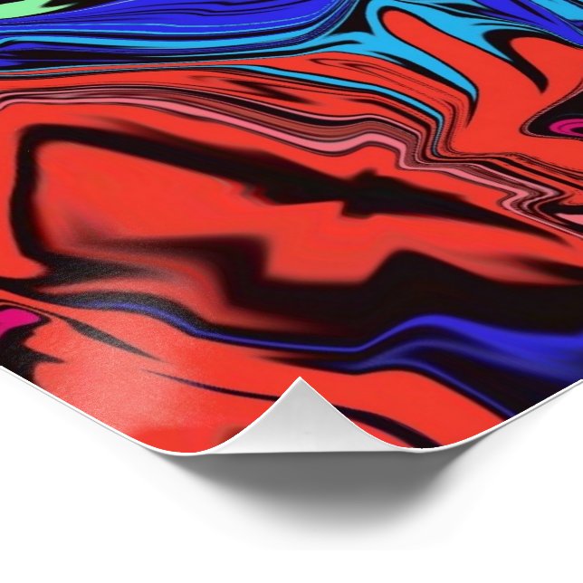 Pôster Abstrato Colorida Twirly / Empurrada / (Canto)