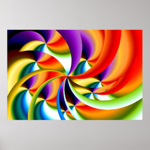 Poster abstrato colorido do design