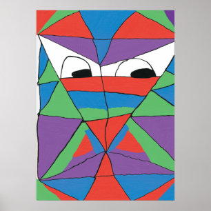 Poster Abstrato colorido do homem