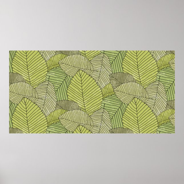 Poster Abstrato com padrão colorido (Frente)