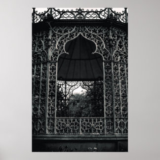 Poster Abstrato construindo preto e branco