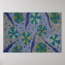 Abstrato Cósmica Azul e Cinza