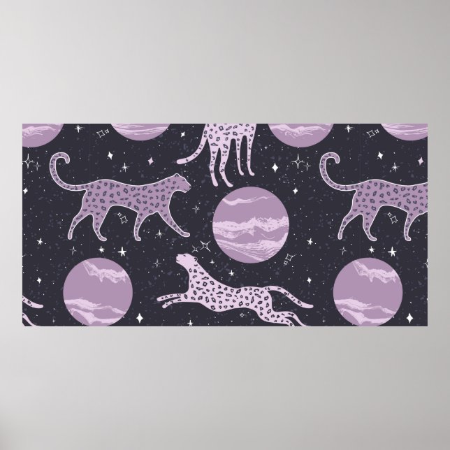 Poster Abstrato cosmos padrão sem costura,fundo galáxico (Frente)