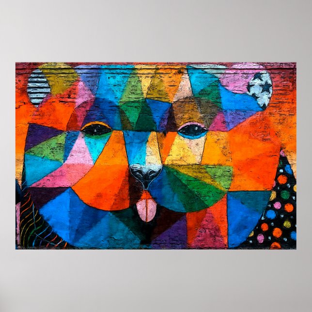 Poster Abstrato Cubism Puppy (Frente)
