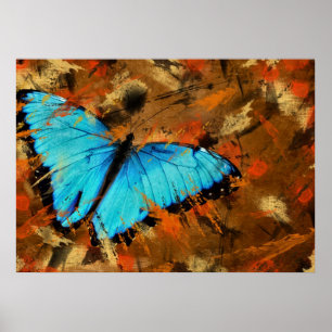 Pôster Abstrato da borboleta