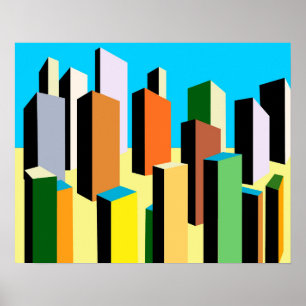 Poster abstrato da cidade