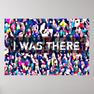 Pôster Abstrato da Foto do Protesto Mulheres em Marcha