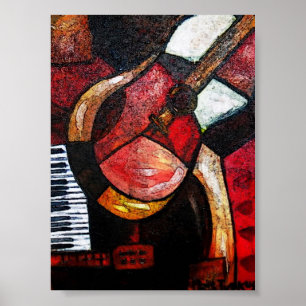 PÔSTER ABSTRATO DA GUITARRA