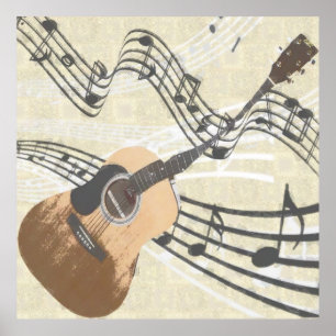 Poster abstrato da guitarra