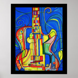 Poster abstrato da guitarra por ValAries