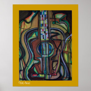 Poster abstrato da guitarra por ValAries
