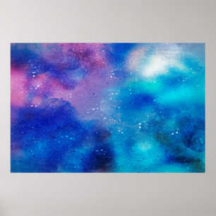 Poster Abstrato da nuvem do céu em segundo plano