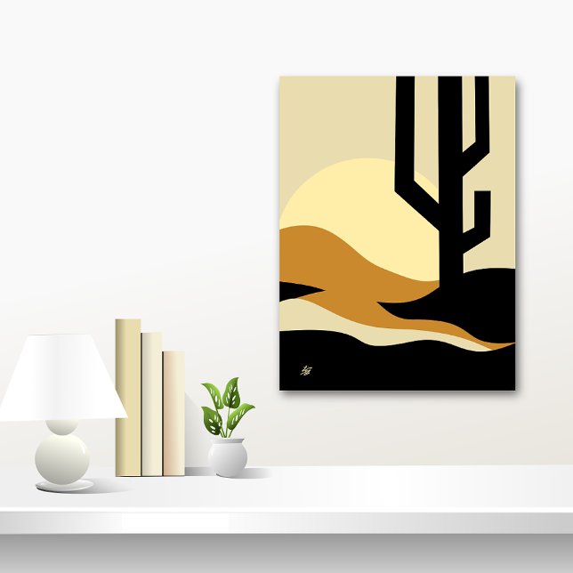 Poster Abstrato da paisagem do deserto (Desert Landscape Abstract)