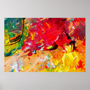 Poster Abstrato da Paleta de Artista