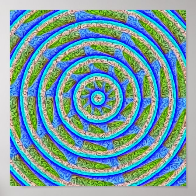 Poster Abstrato da roda 2 (Frente)