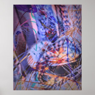 Poster Abstrato da Taça do Café