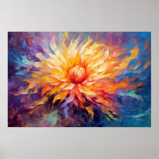 Poster Abstrato Dahlia Delight Fine Art