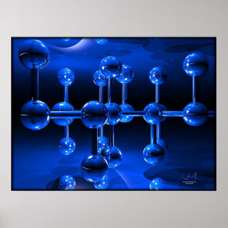 Pôster abstrato de 6 bolas