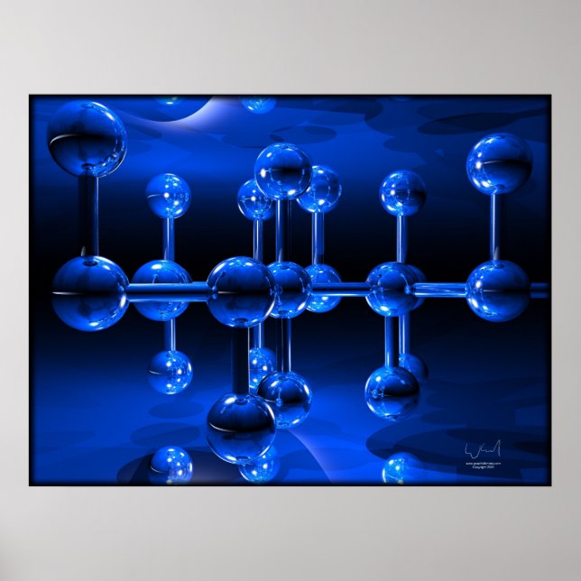 Pôster abstrato de 6 bolas (Frente)