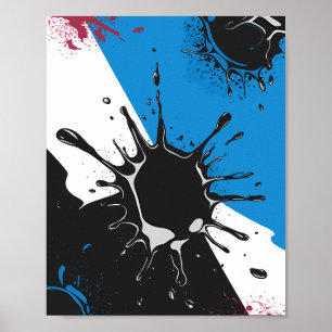 Poster Abstrato de abertura de pintura urbana