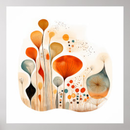 Poster Abstrato de aquarela de fusão moderna