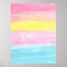 Abstrato de Aquarela do Horizonte Sunset