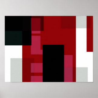 Pôster Abstrato de Arranque de Cores