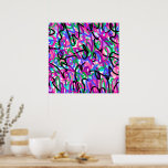 Poster Abstrato de Arte Colorida<br><div class="desc">Abstrato divertida rabisca em cores brilhantes</div>