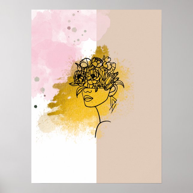 Poster Abstrato de arte colorida (Frente)