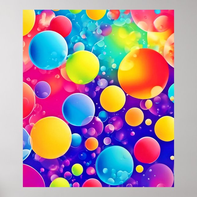 Poster Abstrato de Arte Colorida (Frente)