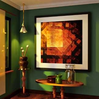 Poster Abstrato de Arte da Janela