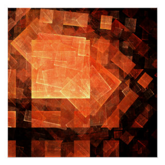 Pôster Abstrato de Arte da Janela
