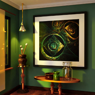 Poster Abstrato de arte de vibrações mágicas