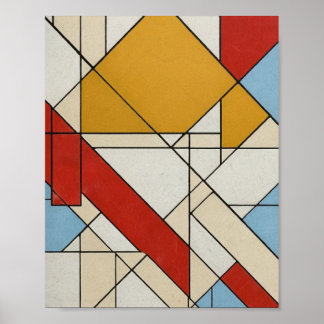 Poster Abstrato de arte geométrica