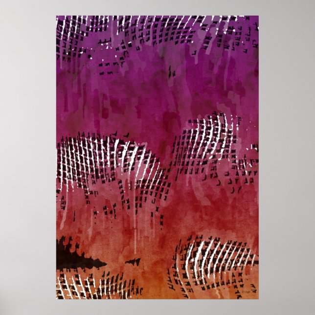 Poster Abstrato de arte indiana (Frente)