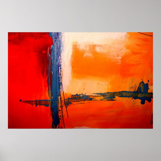 Poster Abstrato de Arte Moderna (Frente)