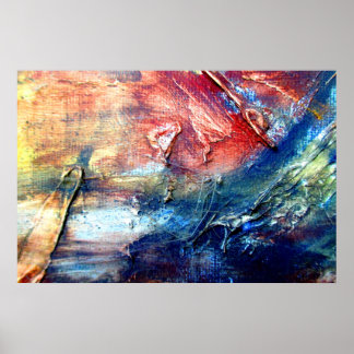 Poster Abstrato de Arte Moderna Colorida