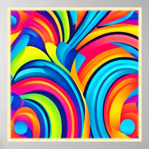 Poster Abstrato de Arte por Supressão Vibrante