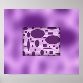 Poster Abstrato de arte roxa