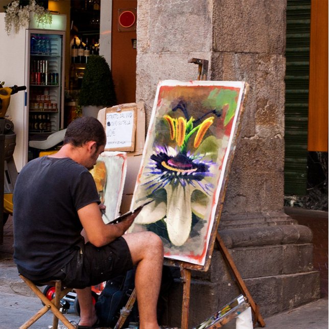 Poster Abstrato de Arte Surpreendente de Uma Flor de Paix (Criador carregado)