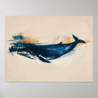 Abstrato de Baleia Azul Pequeno