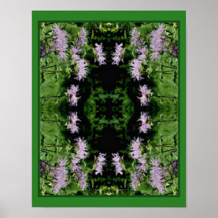 Poster Abstrato de Balm de Abelhas Roxas Selvagens