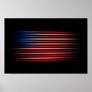 Poster Abstrato de Bandeira Americana