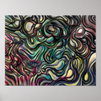 Pôster abstrato de "Blob de Ar"