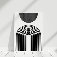 Abstrato de círculo e arco minimalista preto e bra