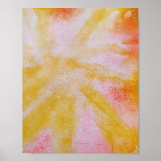 Poster Abstrato de colorido com edição mínima para adicio (Frente)