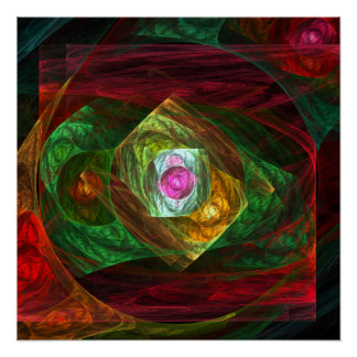 Pôster Abstrato de Conexões Dinâmicas